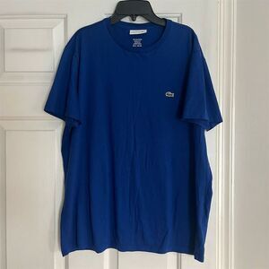 Lacoste Men's XL Blue Crewneck T-Shirt Short Sleeve Solid Casual